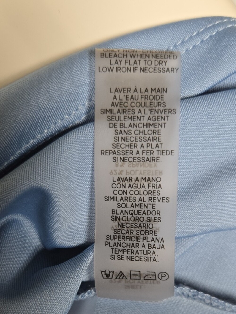 Calvin Klein Light Blue Sleeveless Tank Top With Silver Accent Pieces XL - Picture 7 of 7